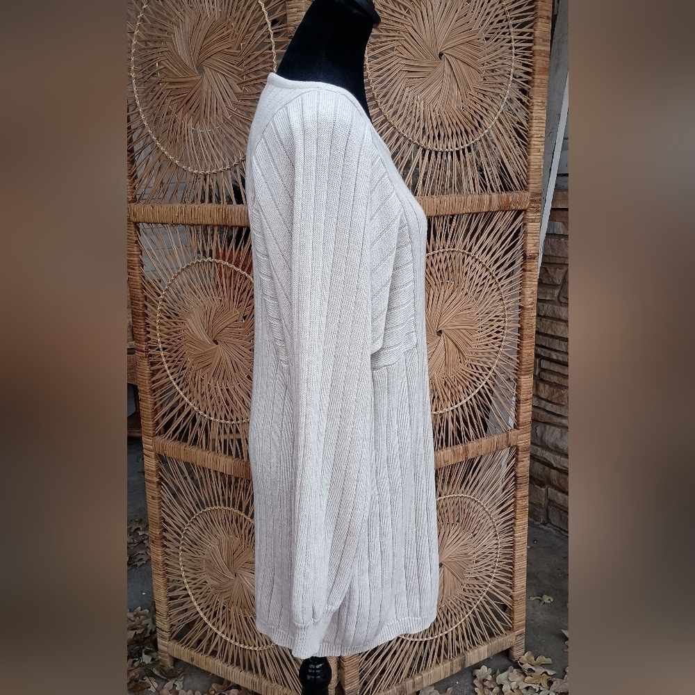 Promesa Cream Ribbed Knit Sweater Dress_Med - Picture 4 of 7